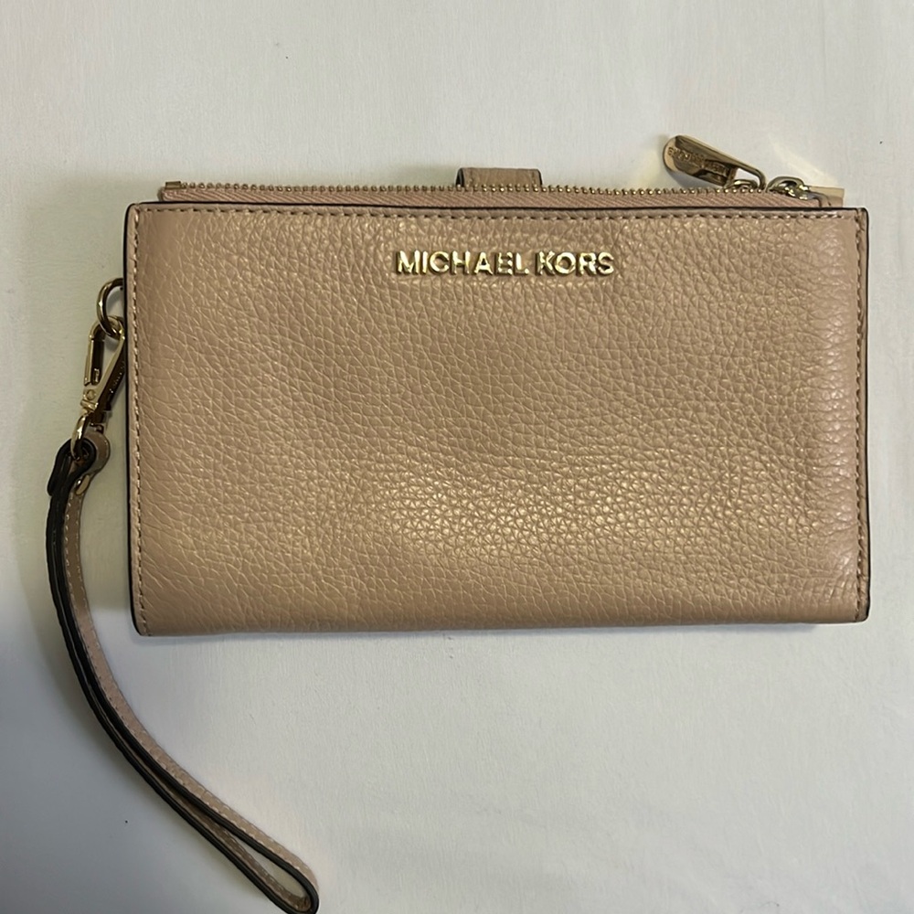 Michael Kors double zip wristlet.